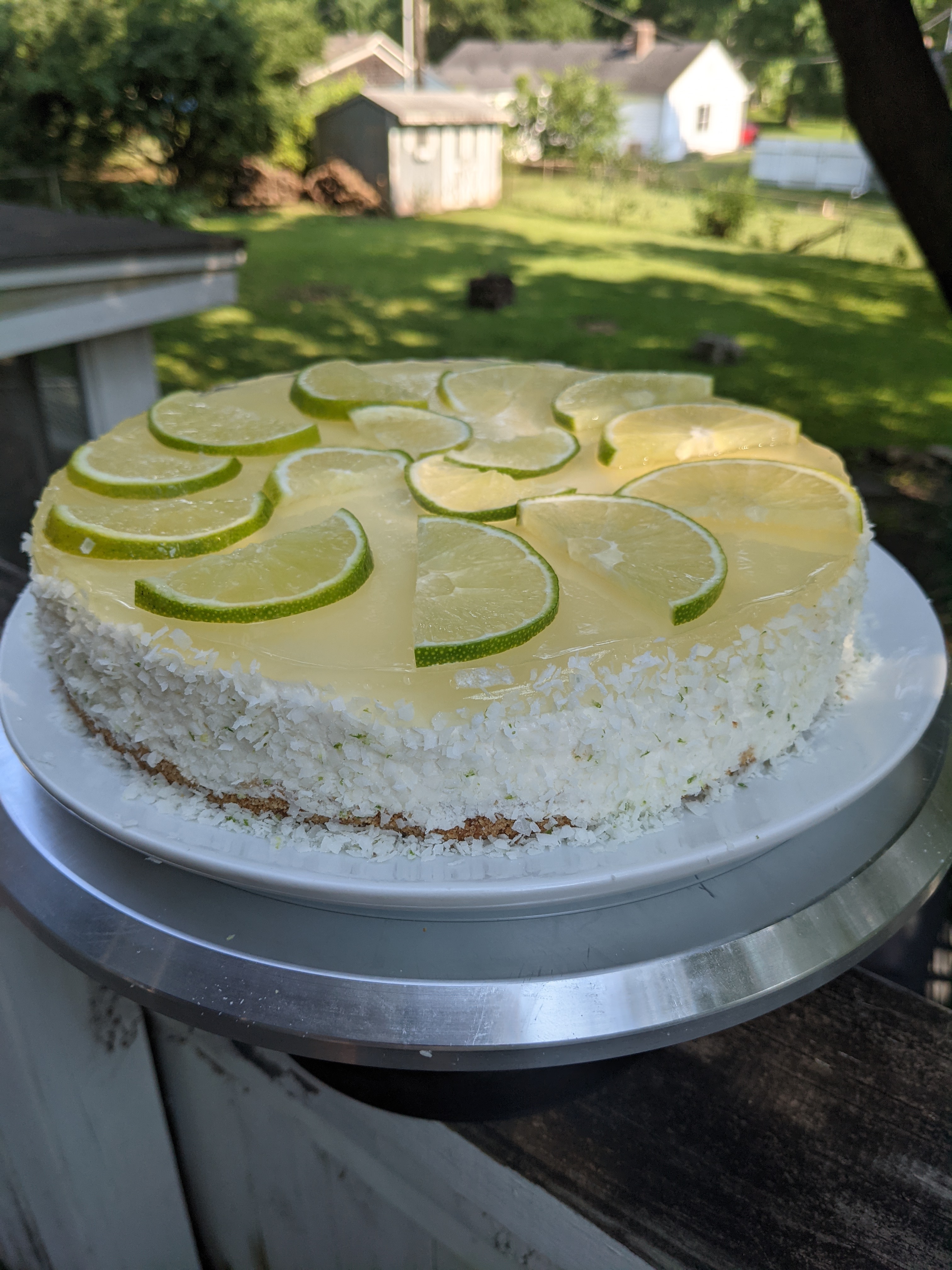 An icebox margarita cheesecake